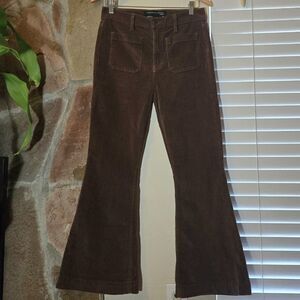 Veronica Beard Sheridan Exaggerated Flare High Rise Corduroy Pants Size 28